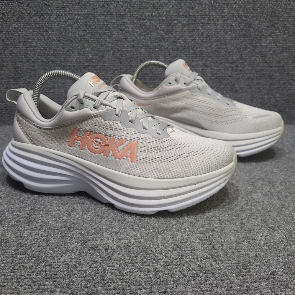 Hoka One One Bondi 8 1127952-HMLR Women's US 8.5 B Running Shoes Gray Sneakers - Picture 5 of 13